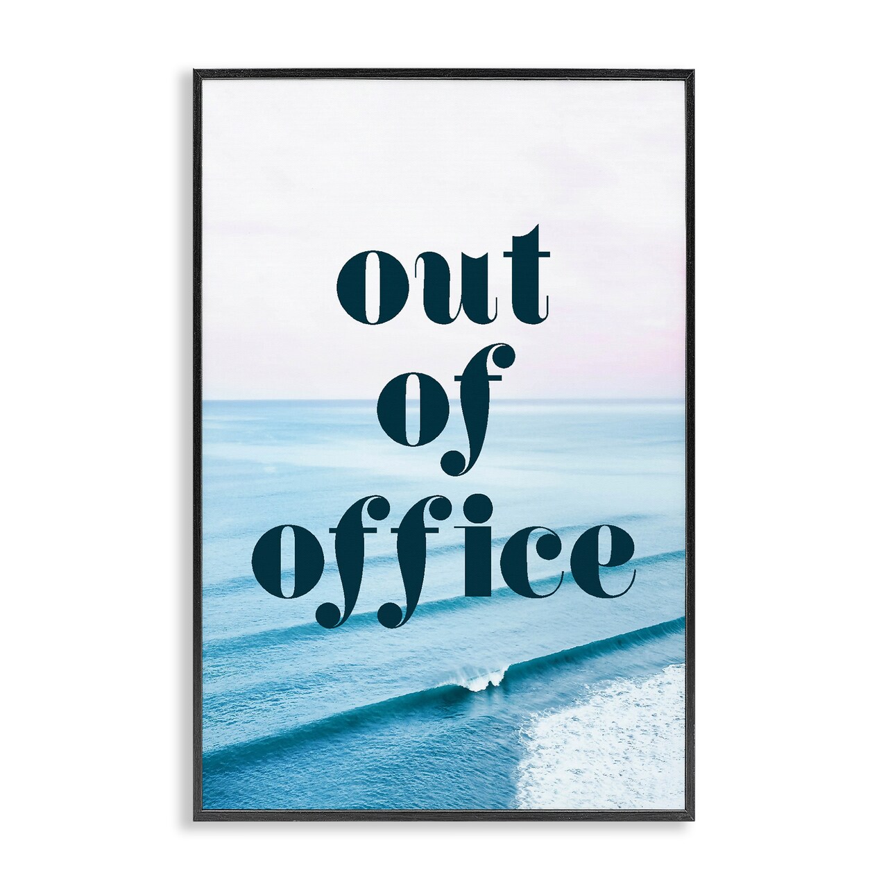 Stupell Industries Out of Office Ocean Waves Framed Giclee, design by Lil' Rue